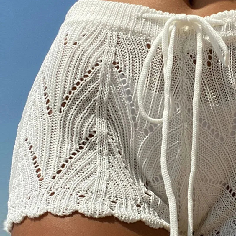 Soléa Chill Shorts – Sexy Crochet Drawstring Cover