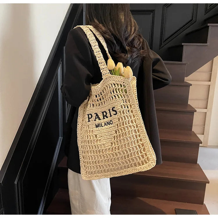 Soléa Deluxe Beach Tote - Handwoven
Paris-Milano Style